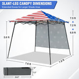 8x8 Pop Up Canopy Tent with Extended Eaves & Sidewall - Eagle Peak Custom Canopy Tent
