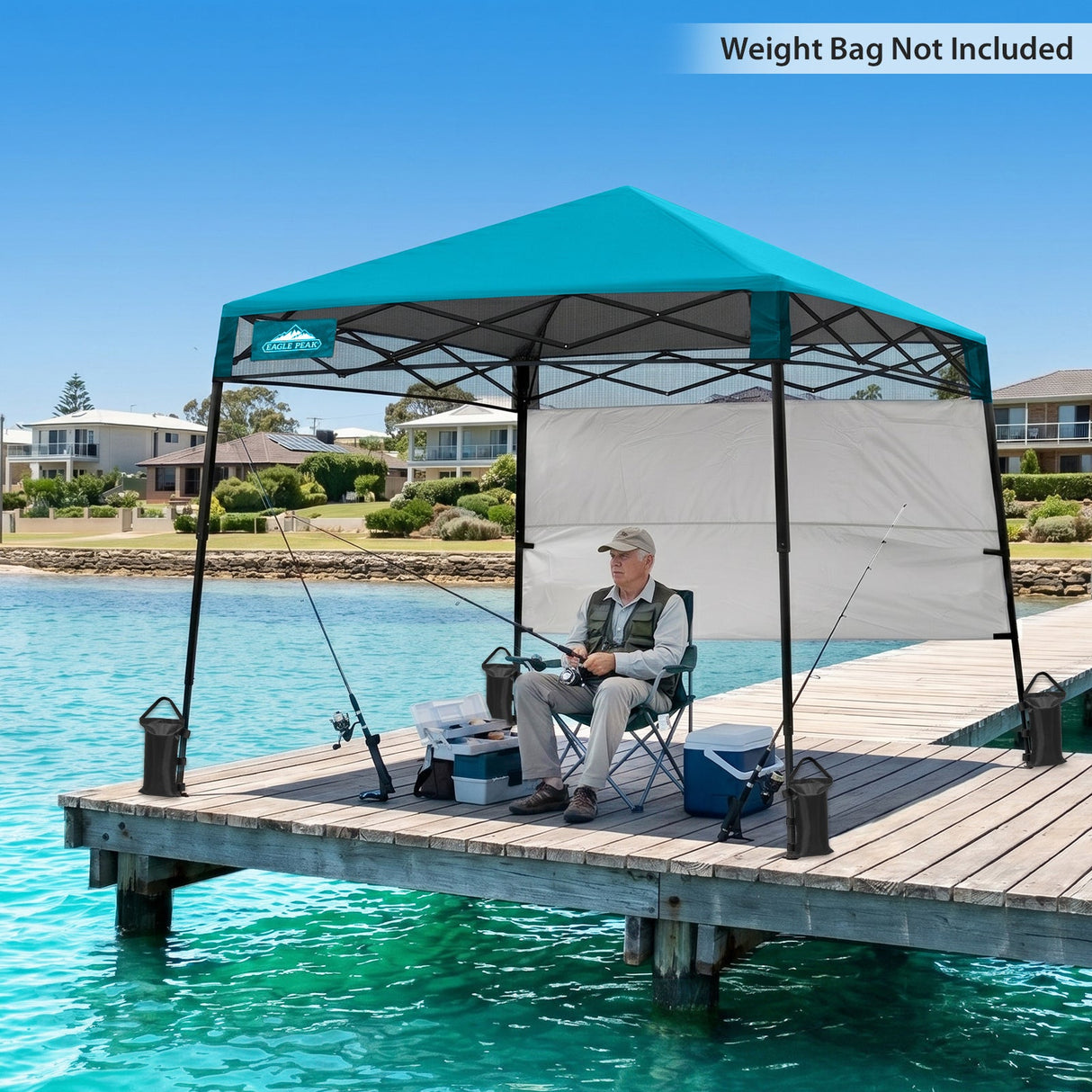 8x8 Pop Up Canopy Tent with Sidewall,8x8 Base 6x6 Top - Eagle Peak®
