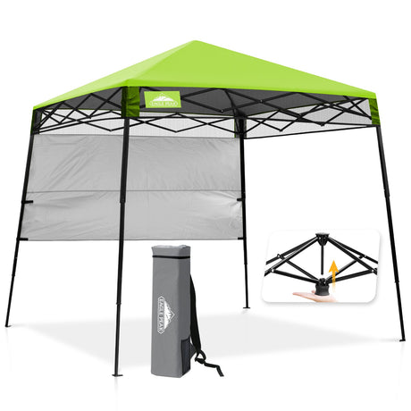 8x8 Pop Up Canopy Tent with Sidewall,8x8 Base 6x6 Top - Eagle Peak®
