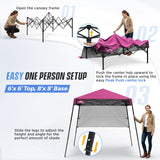 8x8 Pop Up Canopy Tent with Sidewall,8x8 Base 6x6 Top - Eagle Peak®