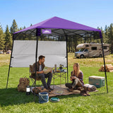 8x8 Pop Up Canopy Tent with Sidewall,8x8 Base 6x6 Top - Eagle Peak®