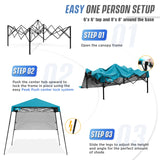 8x8 Pop Up Canopy Tent with Sidewall,8x8 Base 6x6 Top - Eagle Peak Custom Canopy Tent