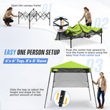 8x8 Pop Up Canopy Tent with Sidewall,8x8 Base 6x6 Top - Eagle Peak®