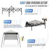8x8 Pop Up Canopy Tent with Sidewall,8x8 Base 6x6 Top - Eagle Peak