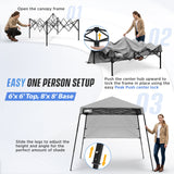 8x8 Pop Up Canopy Tent with Sidewall,8x8 Base 6x6 Top - Eagle Peak®