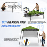 8x8 Pop Up Canopy Tent with Sidewall,8x8 Base 6x6 Top - Eagle Peak®