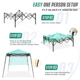 8x8 Pop Up Canopy Tent with Sidewall,8x8 Base 6x6 Top - Eagle Peak Custom Canopy Tent