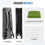 8x8 Pop Up Canopy Tent with Sidewall,8x8 Base 6x6 Top - Eagle Peak®