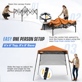 8x8 Pop Up Canopy Tent with Sidewall,8x8 Base 6x6 Top - Eagle Peak®