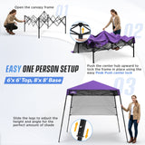 8x8 Pop Up Canopy Tent with Sidewall,8x8 Base 6x6 Top - Eagle Peak®