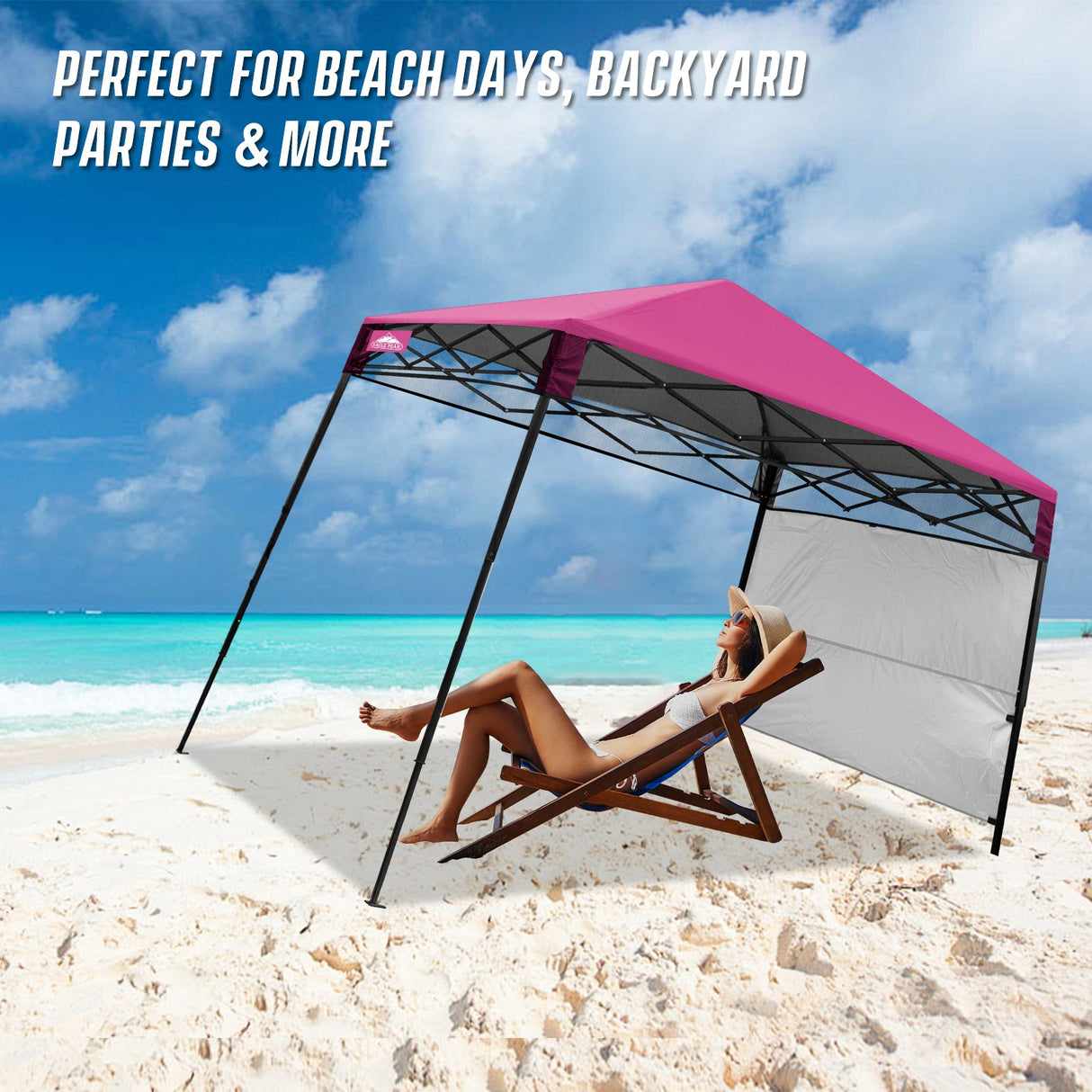 8x8 Pop Up Canopy Tent with Sidewall,8x8 Base 6x6 Top - Eagle Peak Custom Canopy Tent