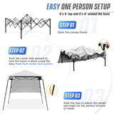 8x8 Pop Up Canopy Tent with Sidewall,8x8 Base 6x6 Top - Eagle Peak Custom Canopy Tent