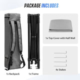 8x8 Pop Up Canopy Tent with Sidewall,8x8 Base 6x6 Top - Eagle Peak®