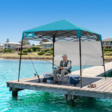 8x8 Pop Up Canopy Tent with Sidewall,8x8 Base 6x6 Top - Eagle Peak