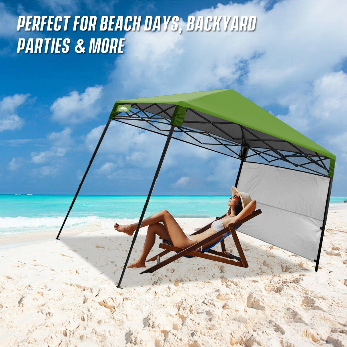 8x8 Pop Up Canopy Tent with Sidewall,8x8 Base 6x6 Top - Eagle Peak Custom Canopy Tent