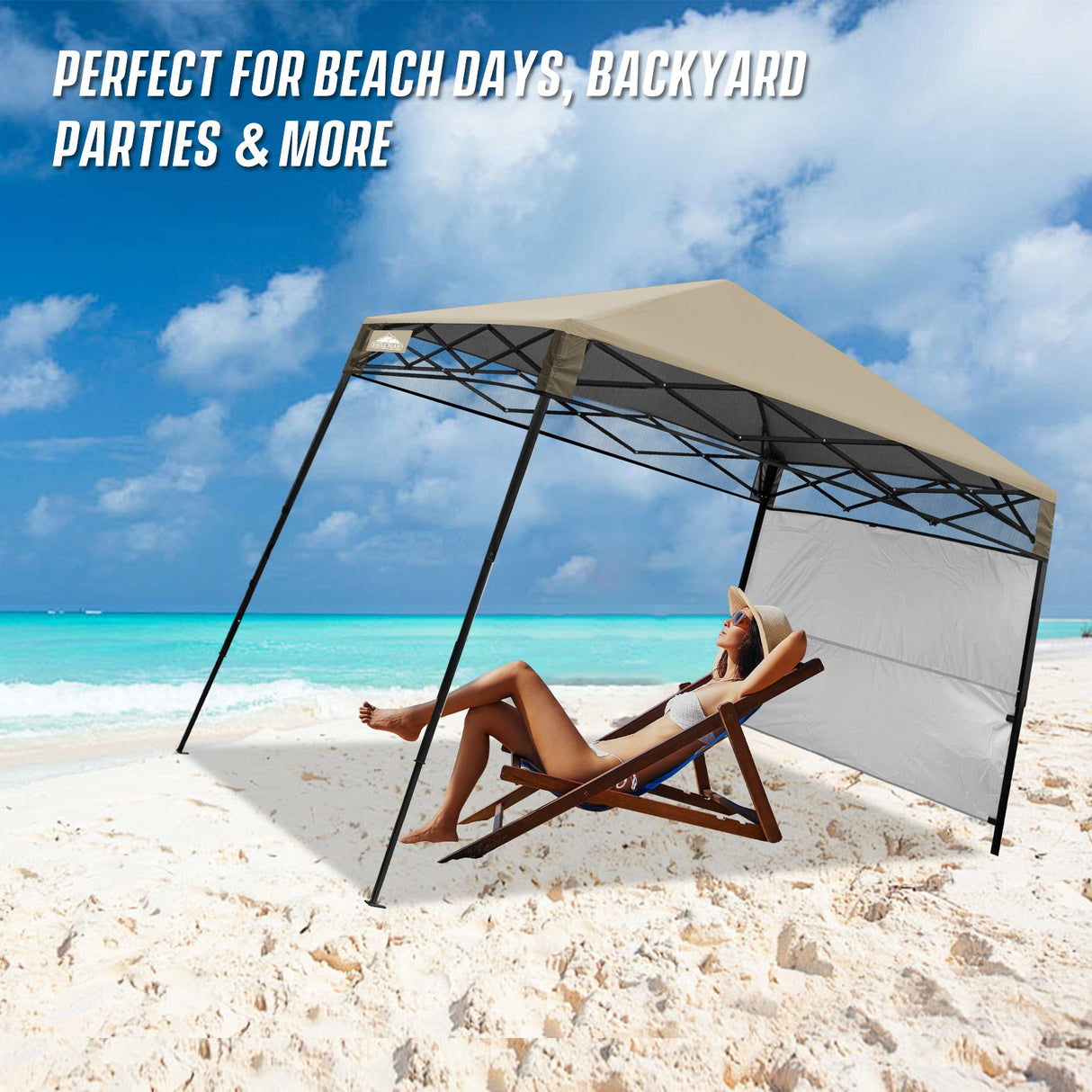 8x8 Pop Up Canopy Tent with Sidewall,8x8 Base 6x6 Top - Eagle Peak Custom Canopy Tent