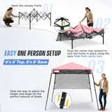 8x8 Pop Up Canopy Tent with Sidewall,8x8 Base 6x6 Top - Eagle Peak®