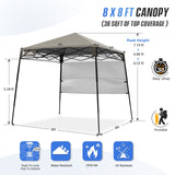 8x8 Pop Up Canopy Tent with Sidewall,8x8 Base 6x6 Top - Eagle Peak Custom Canopy Tent