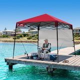 8x8 Pop Up Canopy Tent with Sidewall,8x8 Base 6x6 Top - Eagle Peak
