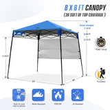 8x8 Pop Up Canopy Tent with Sidewall,8x8 Base 6x6 Top - Eagle Peak Custom Canopy Tent