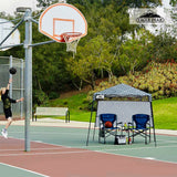 8x8 Pop Up Canopy Tent with Sidewall,8x8 Base 6x6 Top - Eagle Peak