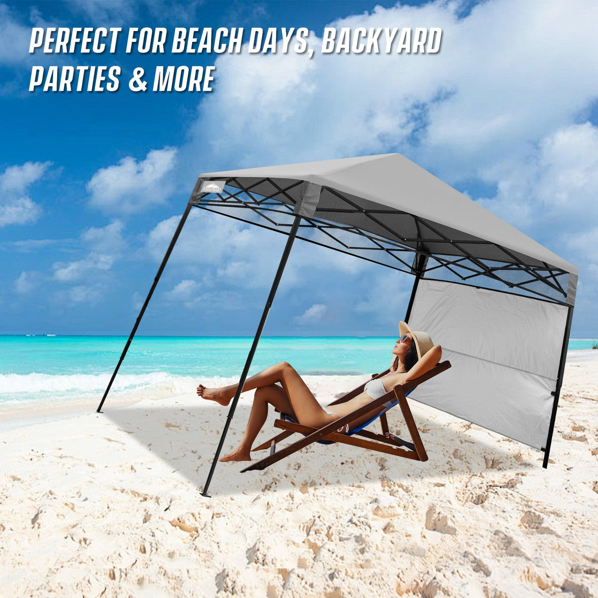 8x8 Pop Up Canopy Tent with Sidewall,8x8 Base 6x6 Top - Eagle Peak Custom Canopy Tent