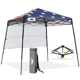 8x8 Pop Up Canopy Tent with Sidewall,8x8 Base 6x6 Top - Eagle Peak®