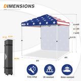 8x8 Pop Up Straight Leg Canopy with Sidewall - Eagle Peak®