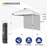 8x8 Pop Up Straight Leg Canopy with Sidewall - Eagle Peak®