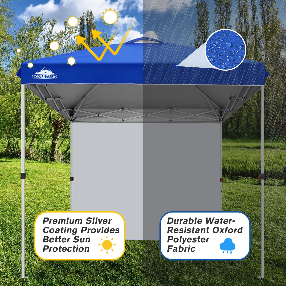 8x8 Pop Up Straight Leg Canopy with Sidewall - Eagle Peak®