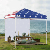 8x8 Pop Up Straight Leg Canopy with Sidewall - Eagle Peak Custom Canopy Tent