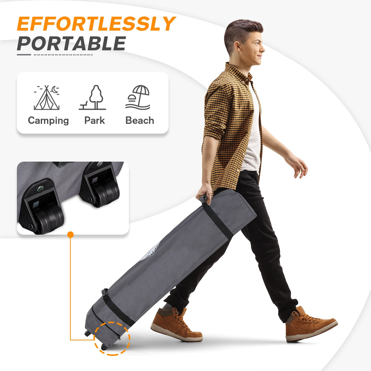 8x8 Pop Up Straight Leg Canopy with Sidewall - Eagle Peak®