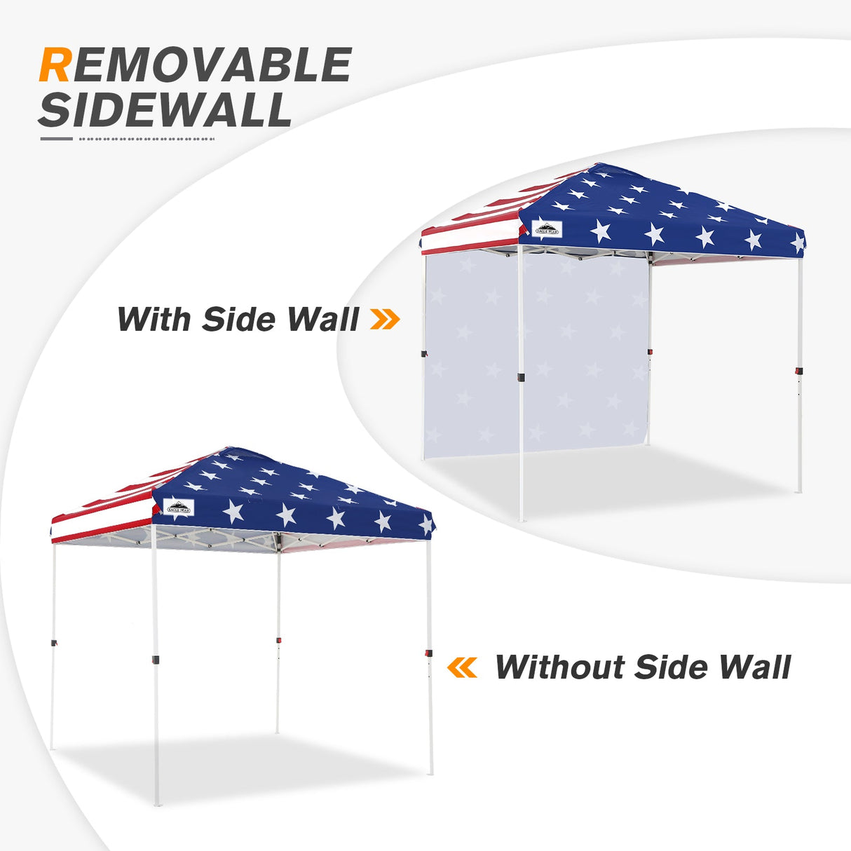 8x8 Pop Up Straight Leg Canopy with Sidewall - Eagle Peak®