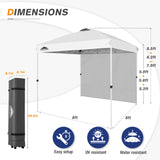 8x8 Pop Up Straight Leg Canopy with Sidewall - Eagle Peak Custom Canopy Tent