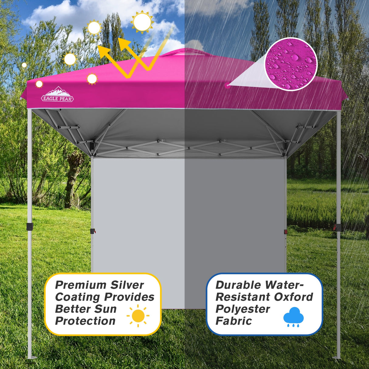 8x8 Pop Up Straight Leg Canopy with Sidewall - Eagle Peak®