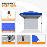 8x8 Pop Up Straight Leg Canopy with Sidewall - Eagle Peak Custom Canopy Tent