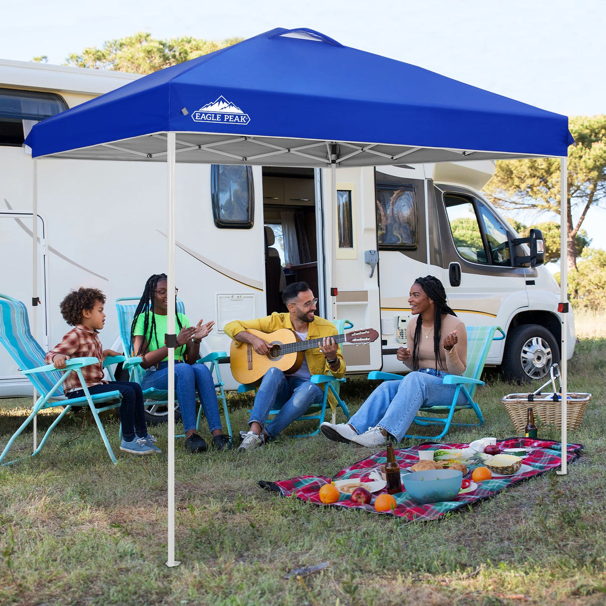 8x8 Pop Up Straight Leg Canopy with Wheeled Bag - Eagle Peak Custom Canopy Tent