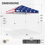 8x8 Pop Up Straight Leg Canopy with Wheeled Bag - Eagle Peak Custom Canopy Tent