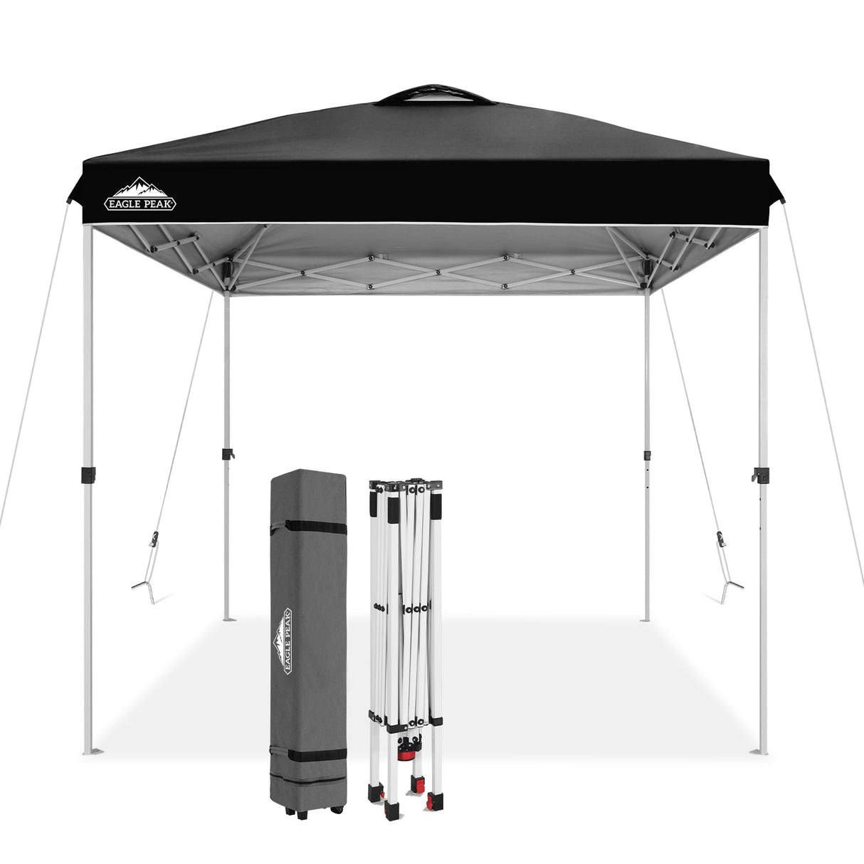 8x8 Pop Up Straight Leg Canopy with Wheeled Bag - Eagle Peak Custom Canopy Tent