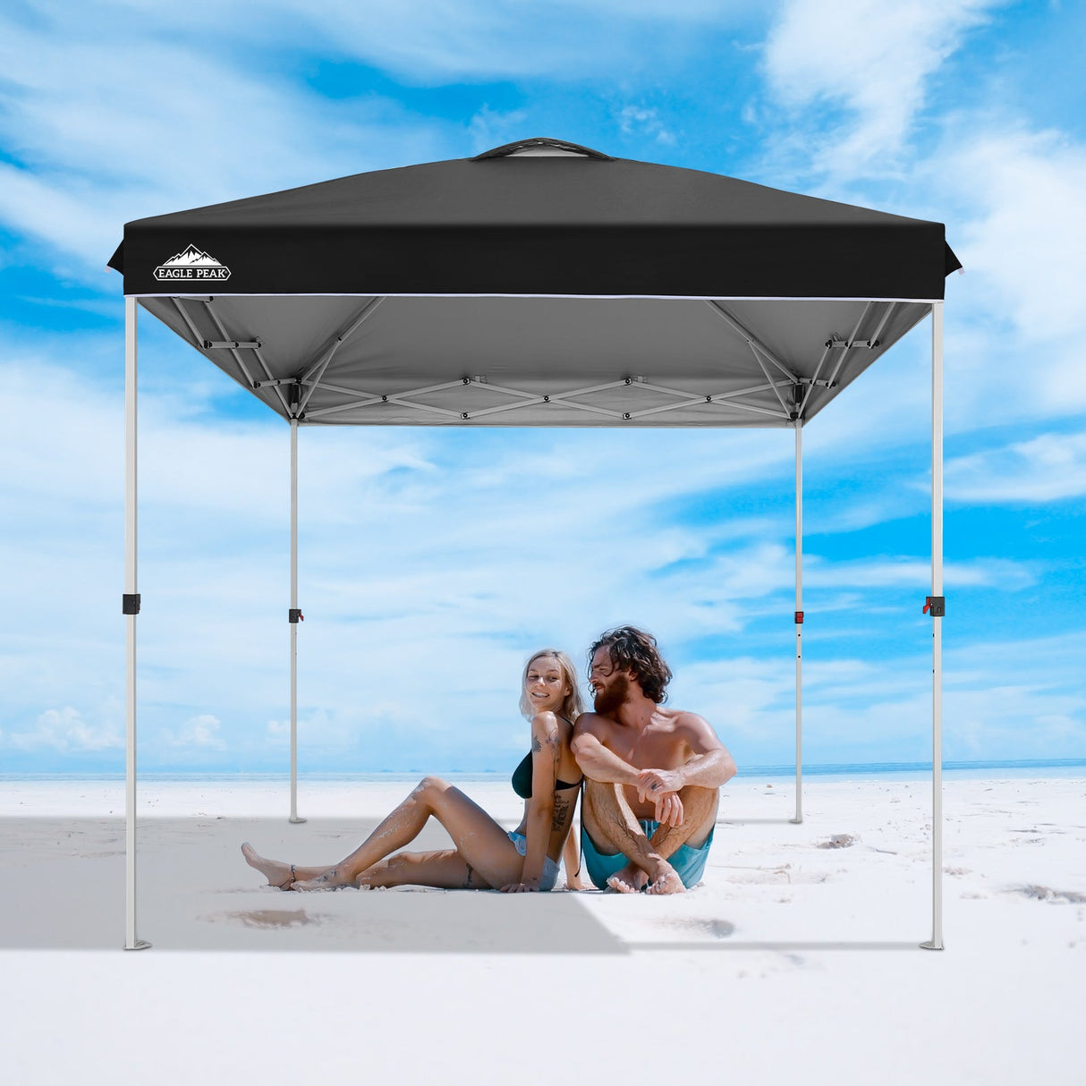 8x8 Pop Up Straight Leg Canopy with Wheeled Bag - Eagle Peak Custom Canopy Tent