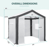 8x8 Portable Walk - in Greenhouse with Polyester Reinforced Corners - Eagle Peak Custom Canopy Tent