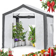 8x8 Portable Walk - in Greenhouse with Polyester Reinforced Corners - Eagle Peak Custom Canopy Tent