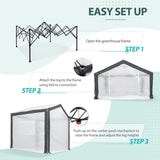 8x8 Portable Walk - in Greenhouse with Polyester Reinforced Corners - Eagle Peak Custom Canopy Tent