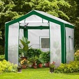 8x8 Portable Walk - in Greenhouse with Polyester Reinforced Corners - Eagle Peak Custom Canopy Tent