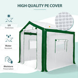 8x8 Portable Walk - in Greenhouse with Polyester Reinforced Corners - Eagle Peak Custom Canopy Tent