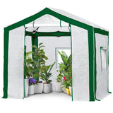 8x8 Portable Walk - in Greenhouse with Polyester Reinforced Corners - Eagle Peak Custom Canopy Tent