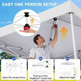 8x8 Slant Leg Pop-up Canopy Tent, Shelter 8x8 Base 6x6 Top - Eagle Peak®