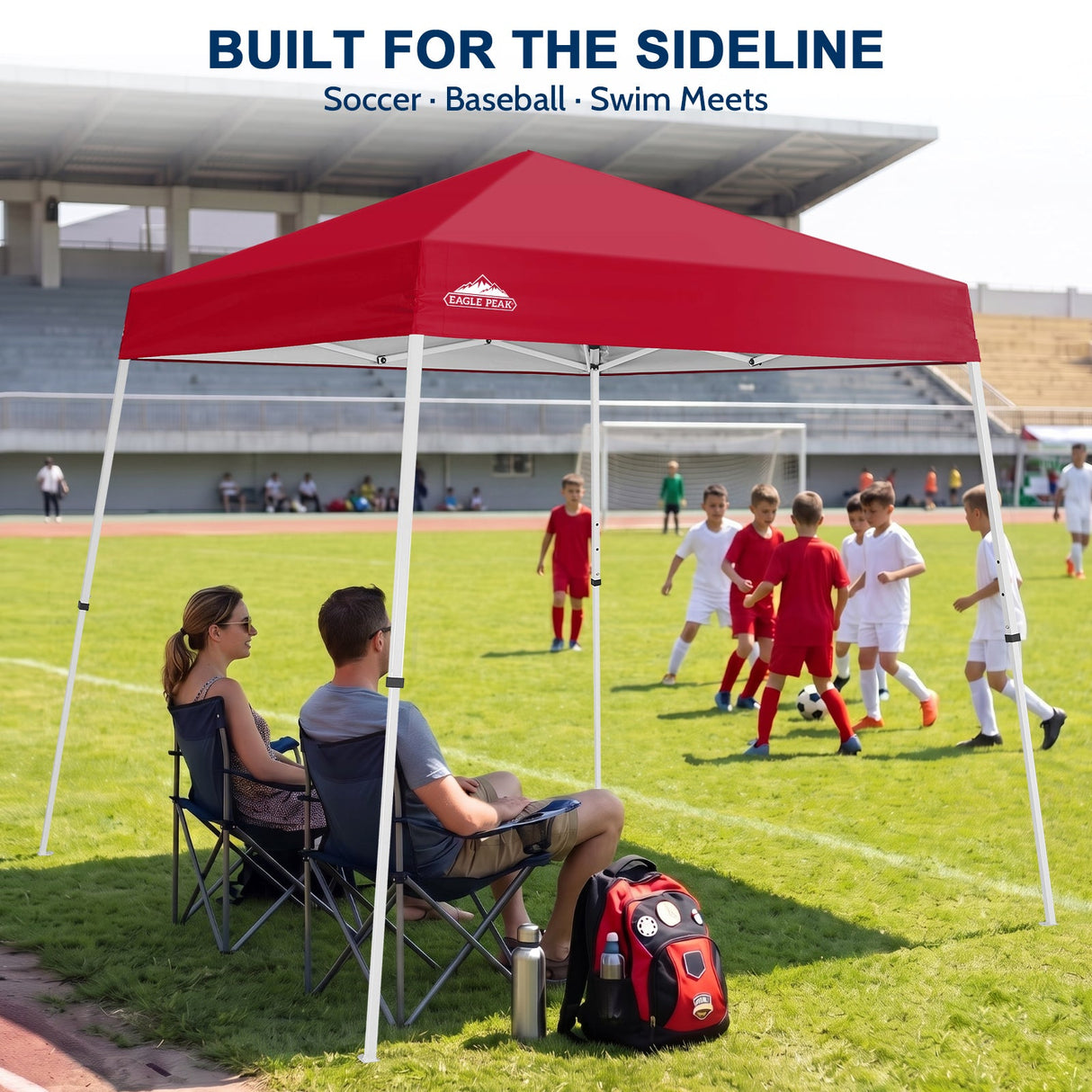8x8 Slant Leg Pop-up Canopy Tent, Shelter 8x8 Base 6x6 Top - Eagle Peak®