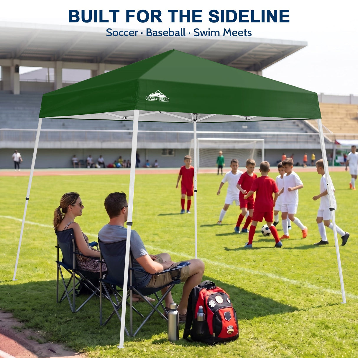 8x8 Slant Leg Pop-up Canopy Tent, Shelter 8x8 Base 6x6 Top - Eagle Peak®
