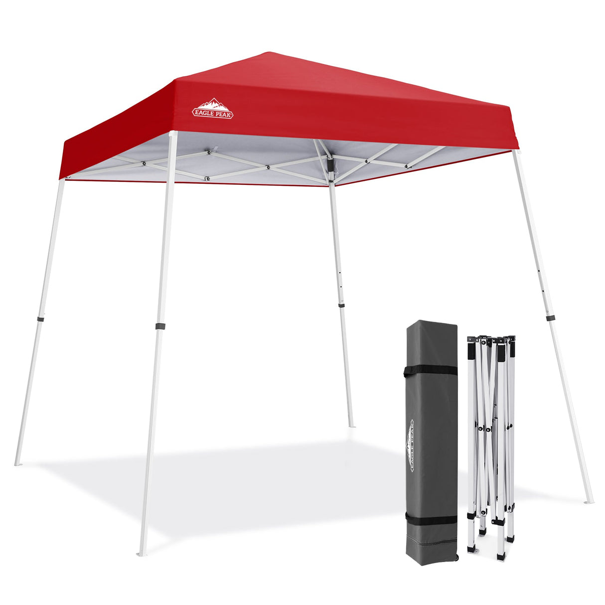 8x8 Slant Leg Pop-up Canopy Tent, Shelter 8x8 Base 6x6 Top - Eagle Peak®